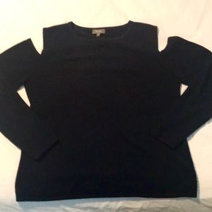 Navy Cashmere Cold Shoulder Sweater, Neiman Marcus